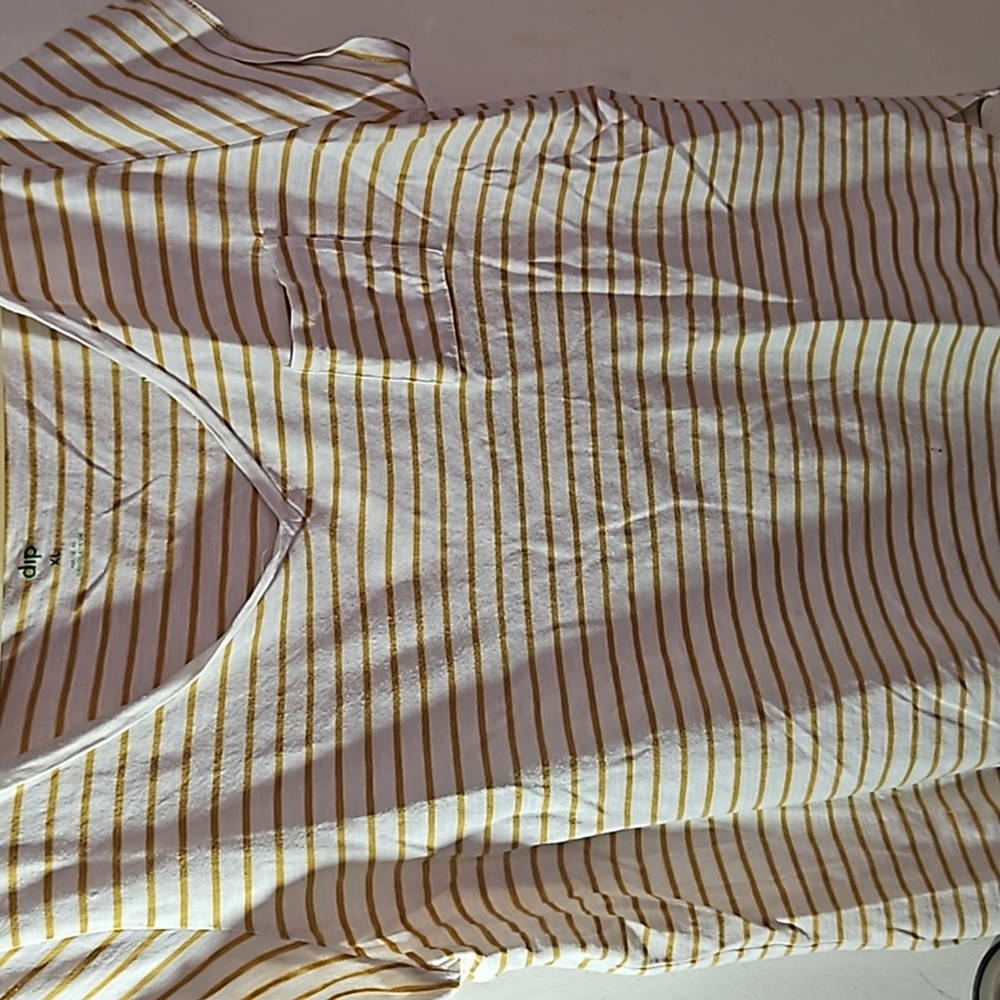 Dip gold and white cotton tshirt